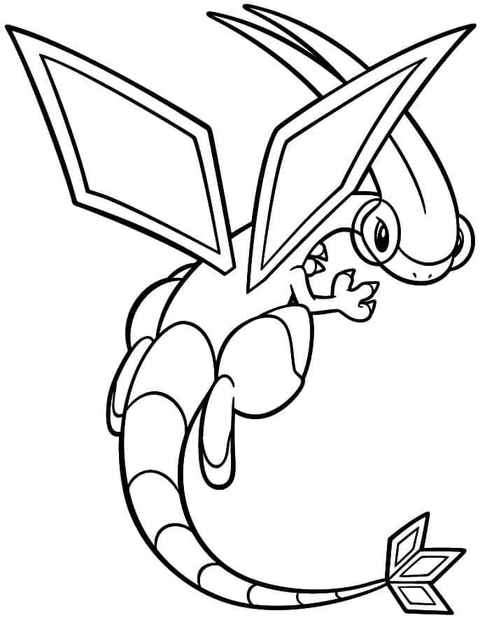 Dibujo de Flygon en Pokémon para Colorear