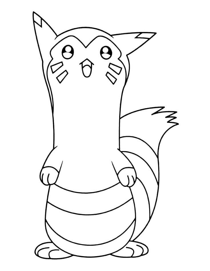 Dibujo de Furret en Pokémon para Colorear
