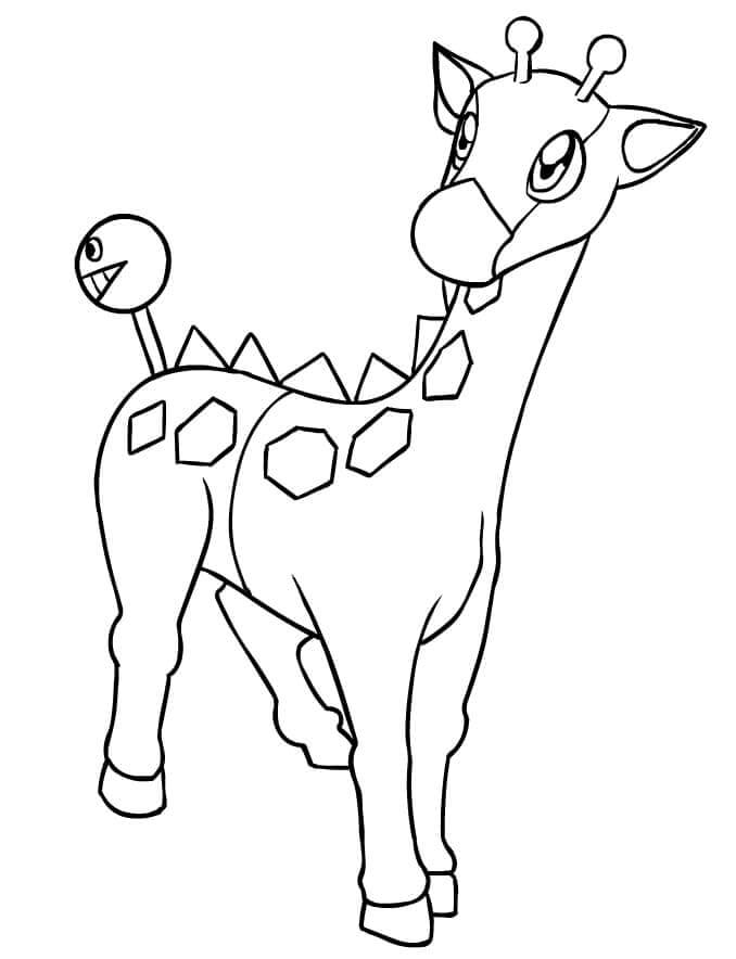 Dibujo de Girafarig en Pokémon para Colorear
