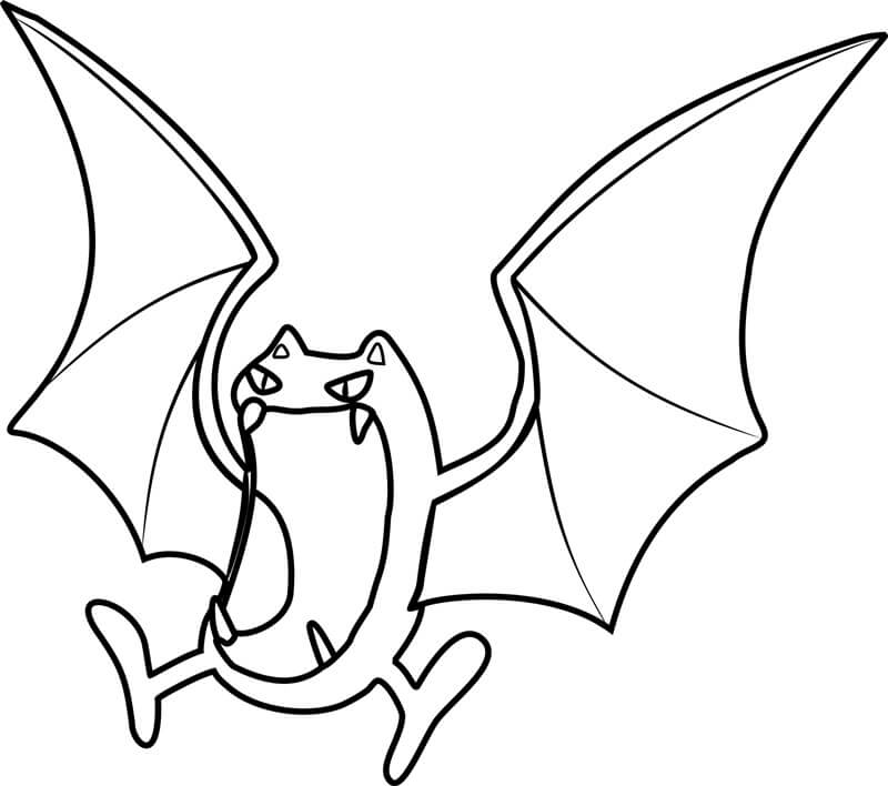 Dibujo de Golbat en Pokémon para Colorear