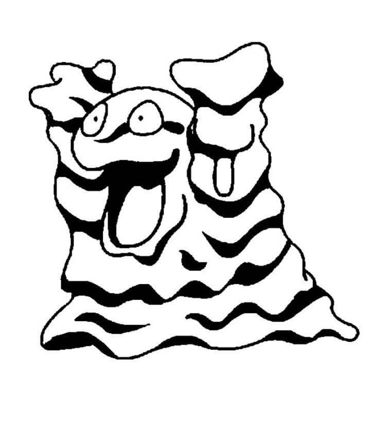 Dibujo de Grimer en Pokémon para Colorear