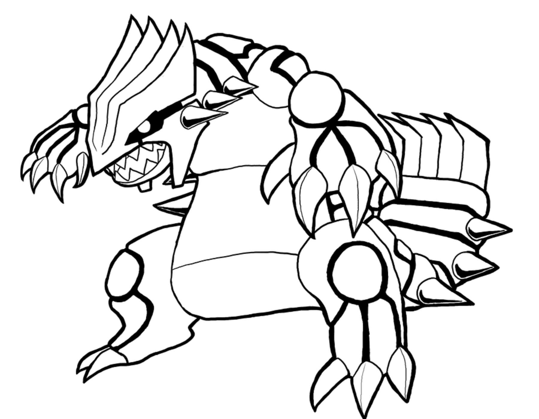 Dibujo de Groudon en Pokémon para Colorear