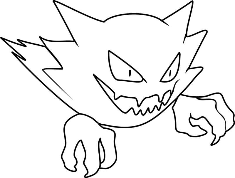 Dibujo de Haunter en Pokémon para Colorear