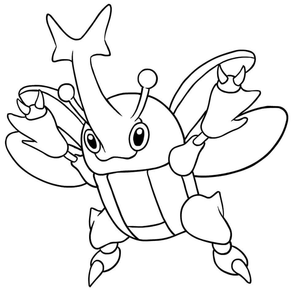 Dibujo de Heracross en Pokémon para Colorear
