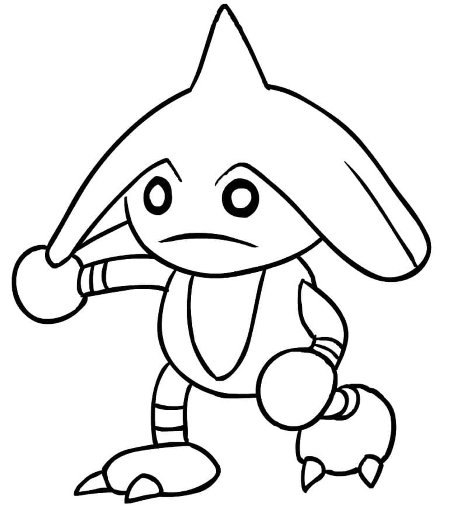 Dibujo de Hitmontop en Pokémon para Colorear