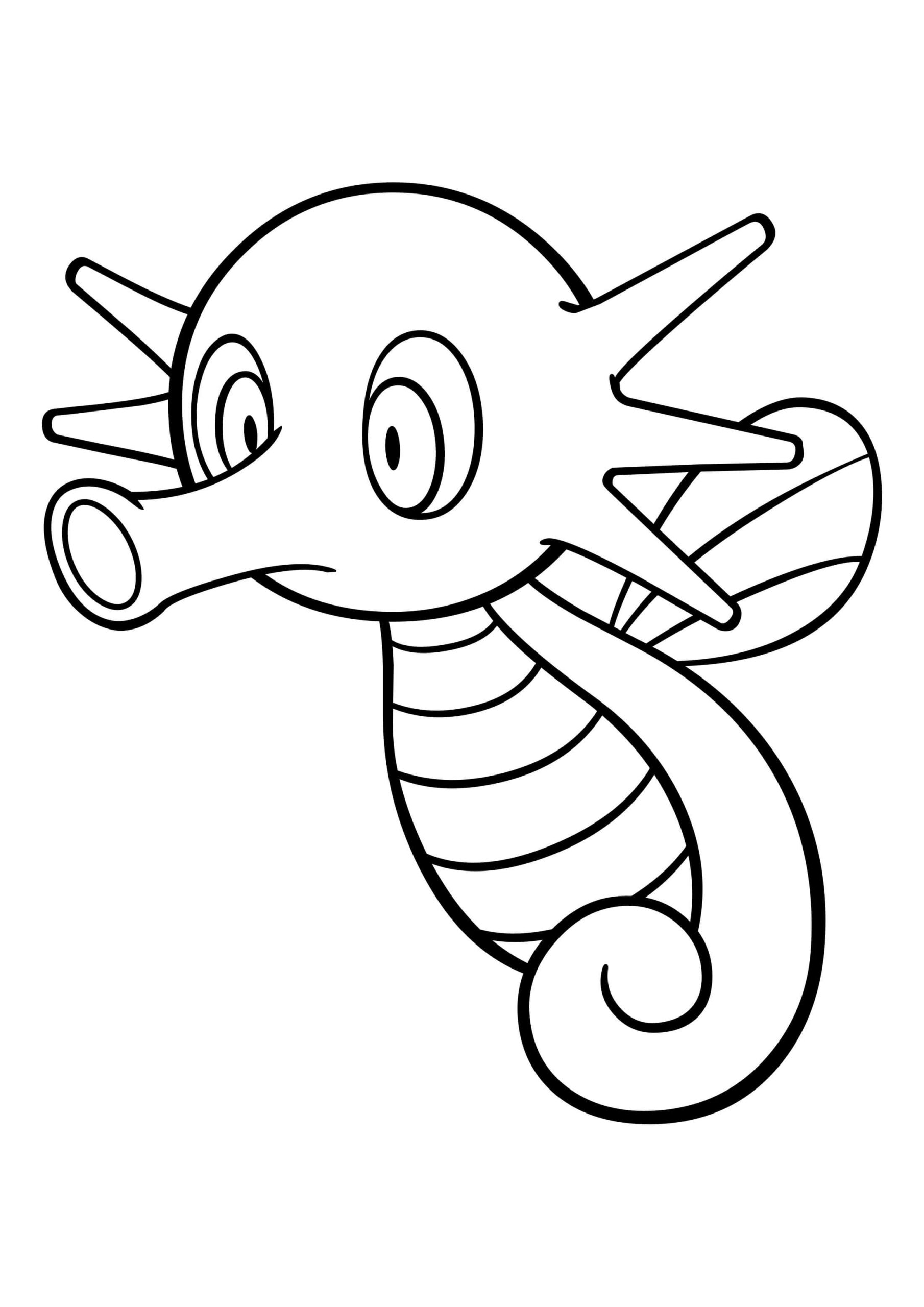 Dibujo de Horsea en Pokémon Scaled para Colorear