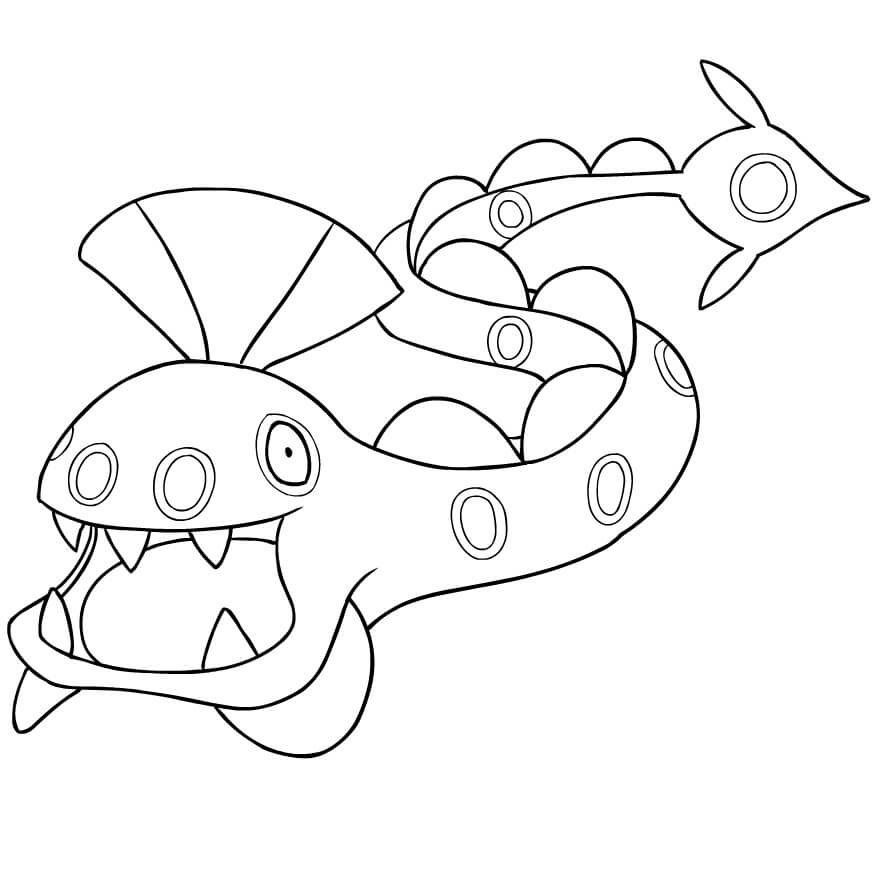 Dibujo de Huntail en Pokémon para Colorear