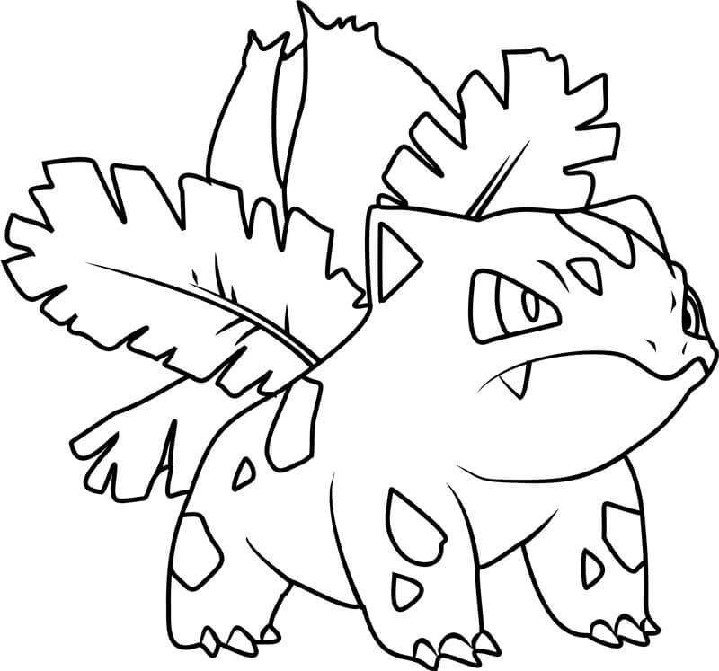 Dibujo de Ivysaur en Pokémon para Colorear
