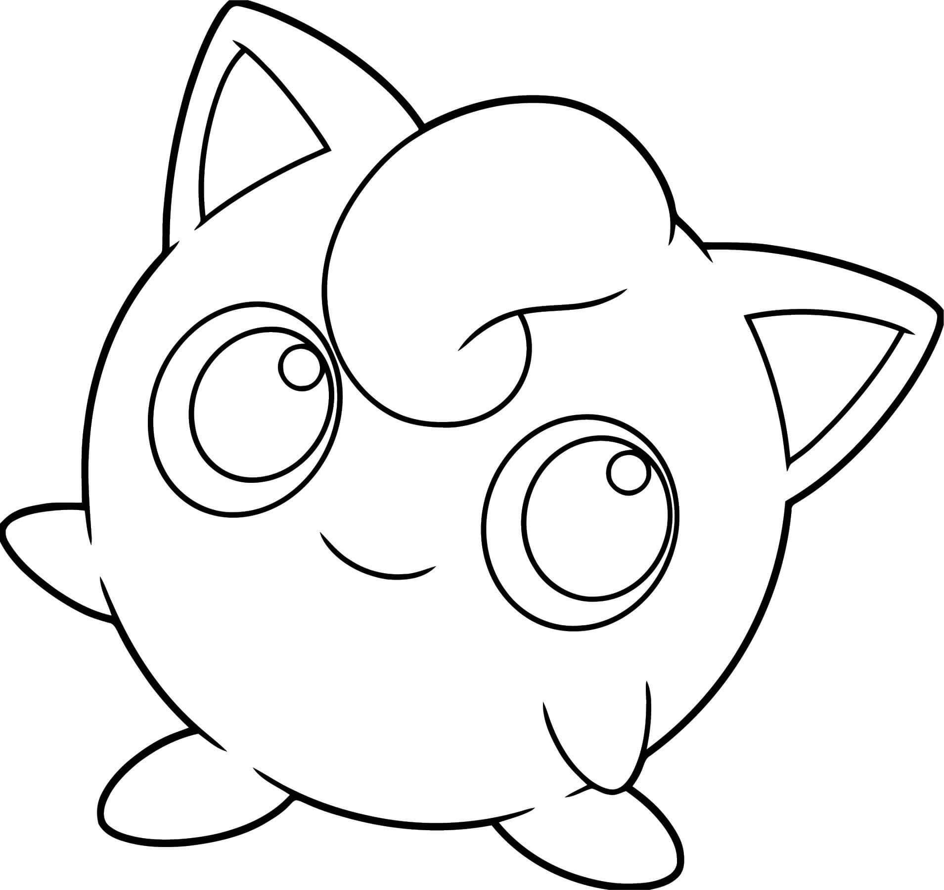 Dibujo de Jigglypuff en Pokémon para Colorear