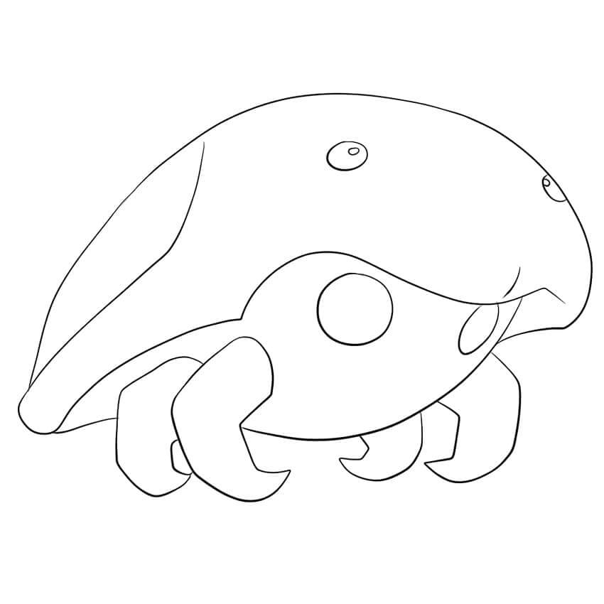 Dibujo de Kabuto en Pokémon para Colorear