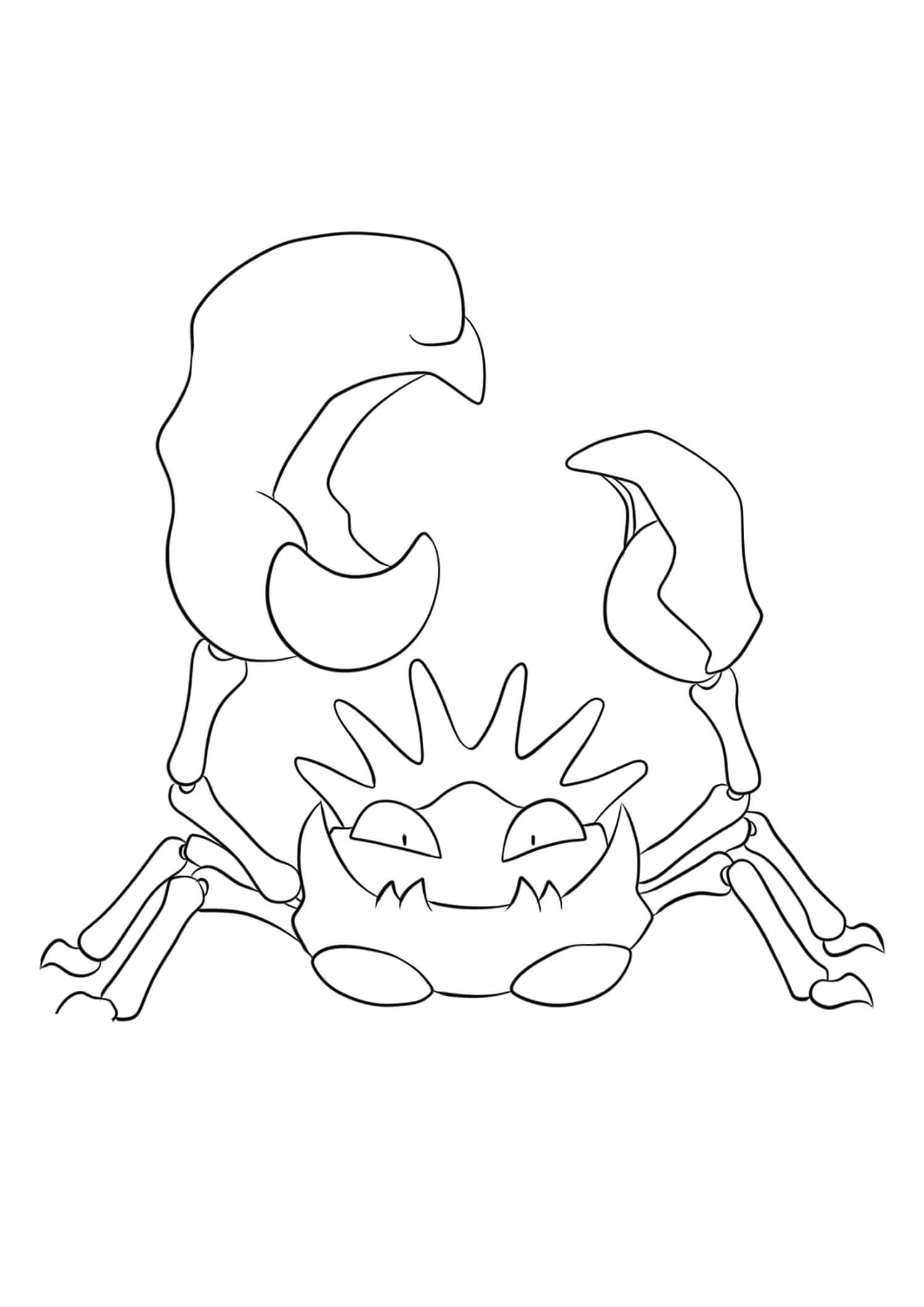 Dibujo de Kingler en Pokémon para Colorear