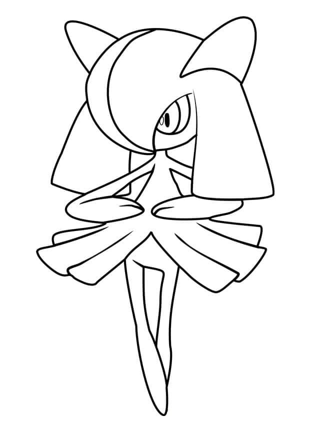 Dibujo de Kirlia en Pokémon para Colorear