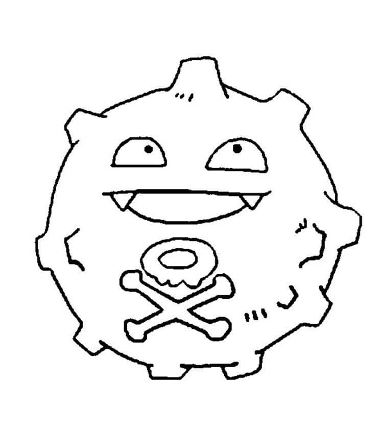 Dibujo de Koffing en Pokémon para Colorear