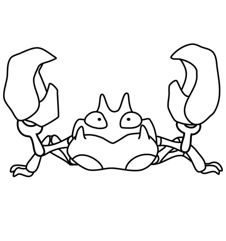 Dibujo de Krabby en Pokémon para Colorear