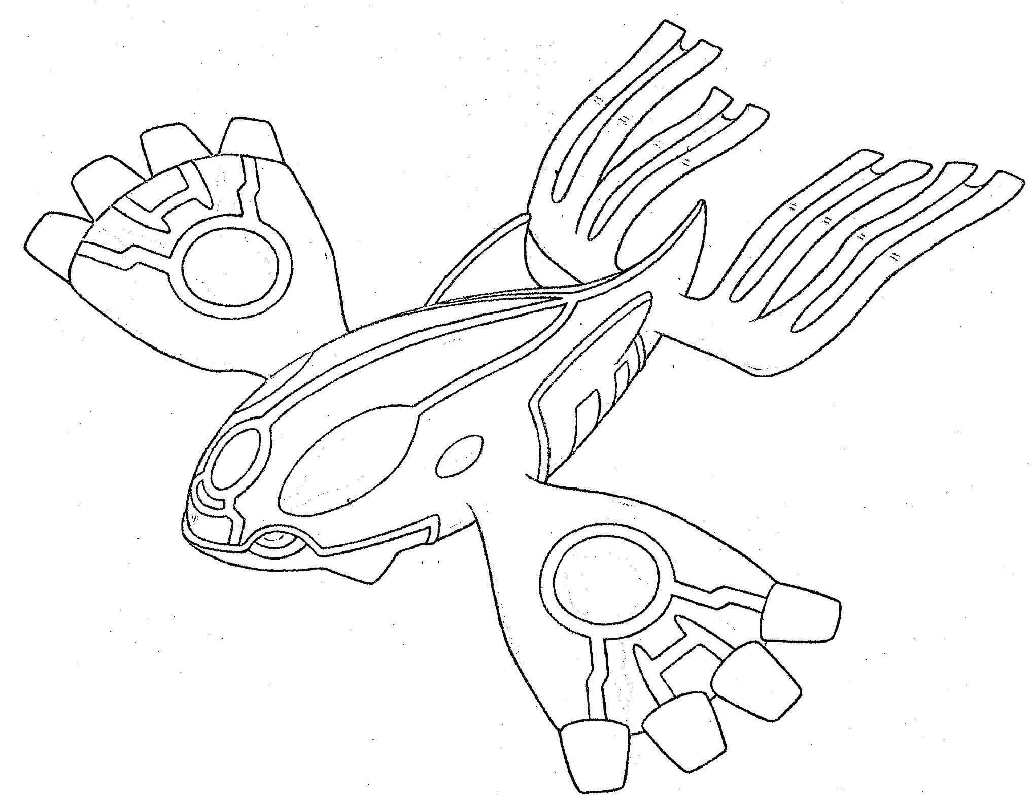 Dibujo de Kyogre en Pokémon para Colorear
