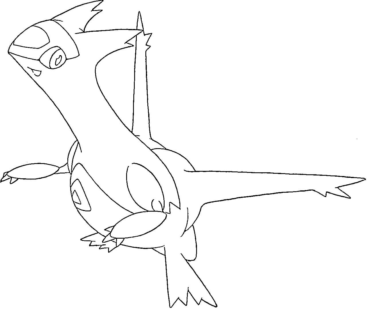 Dibujo de Latias en Pokémon para Colorear