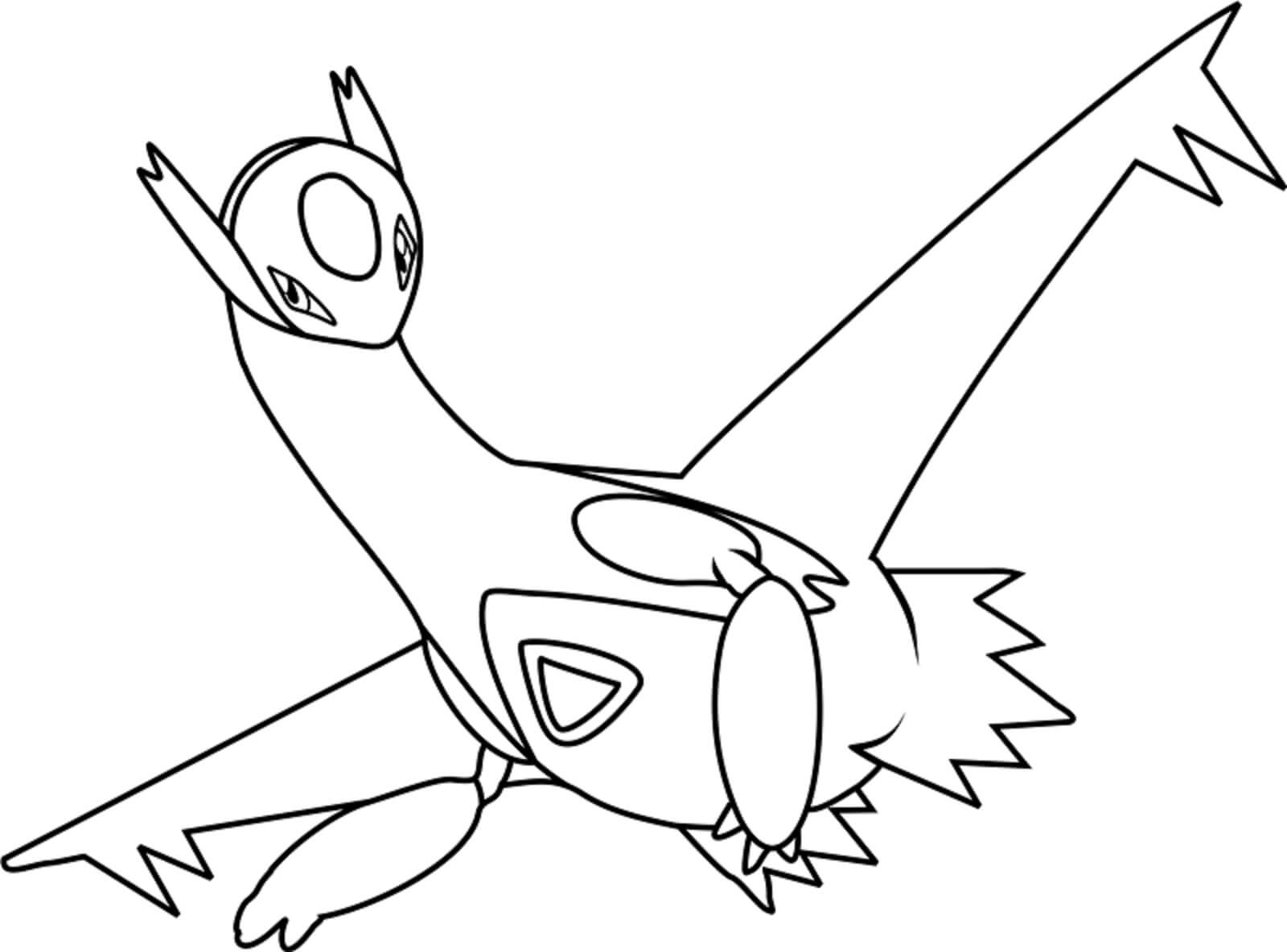 Dibujo de Latios en Pokémon para Colorear