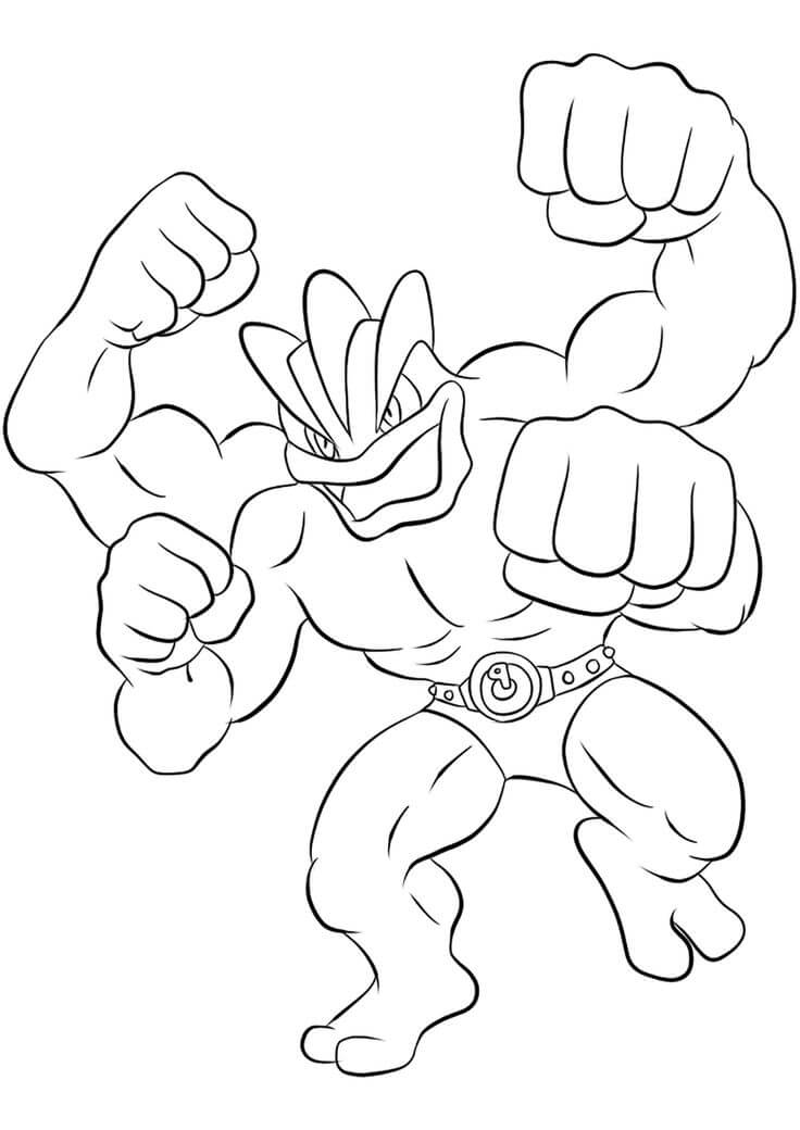 Dibujo de Machamp para Colorear