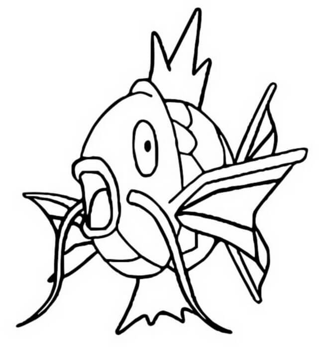 Dibujo de Magikarp en Pokémon para Colorear