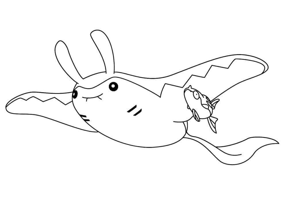 Dibujo de Mantine en Pokémon para Colorear