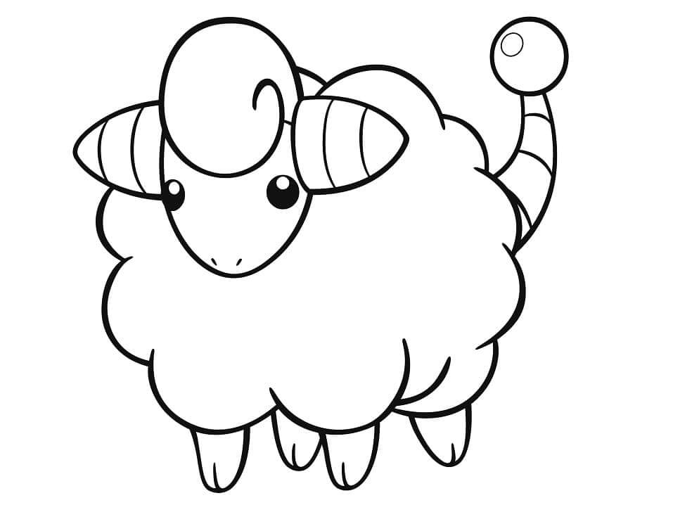 Dibujo de Mareep en Pokémon para Colorear