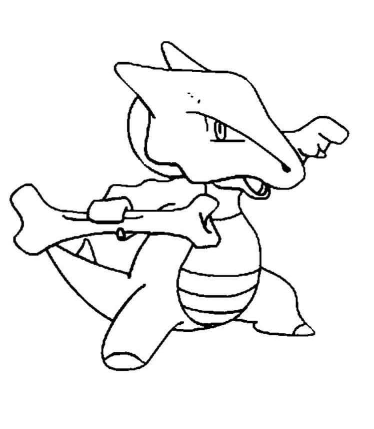 Dibujo de Marowak en Pokémon para Colorear