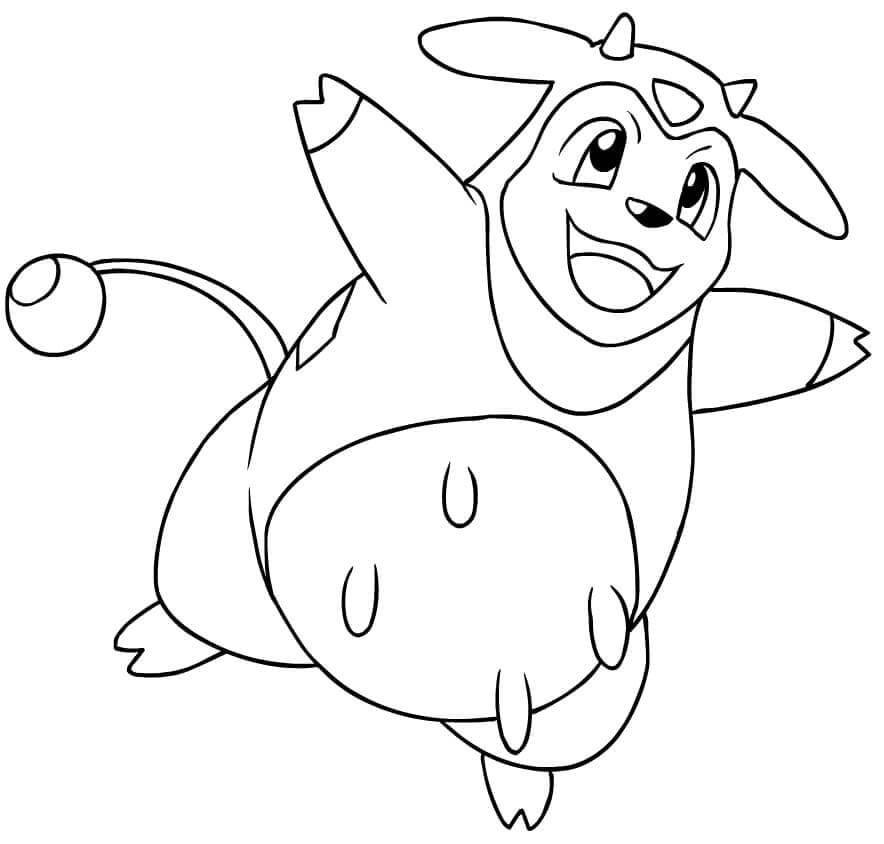 Dibujo de Miltank en Pokémon para Colorear
