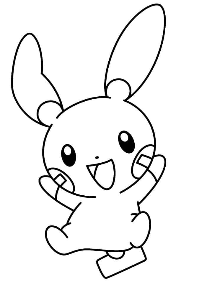 Dibujo de Minun para Colorear