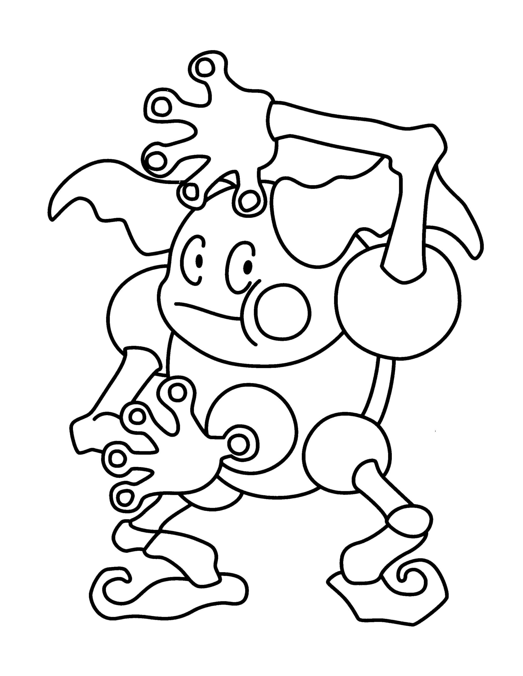 Dibujo de Mrmime en Pokémon Scaled para Colorear