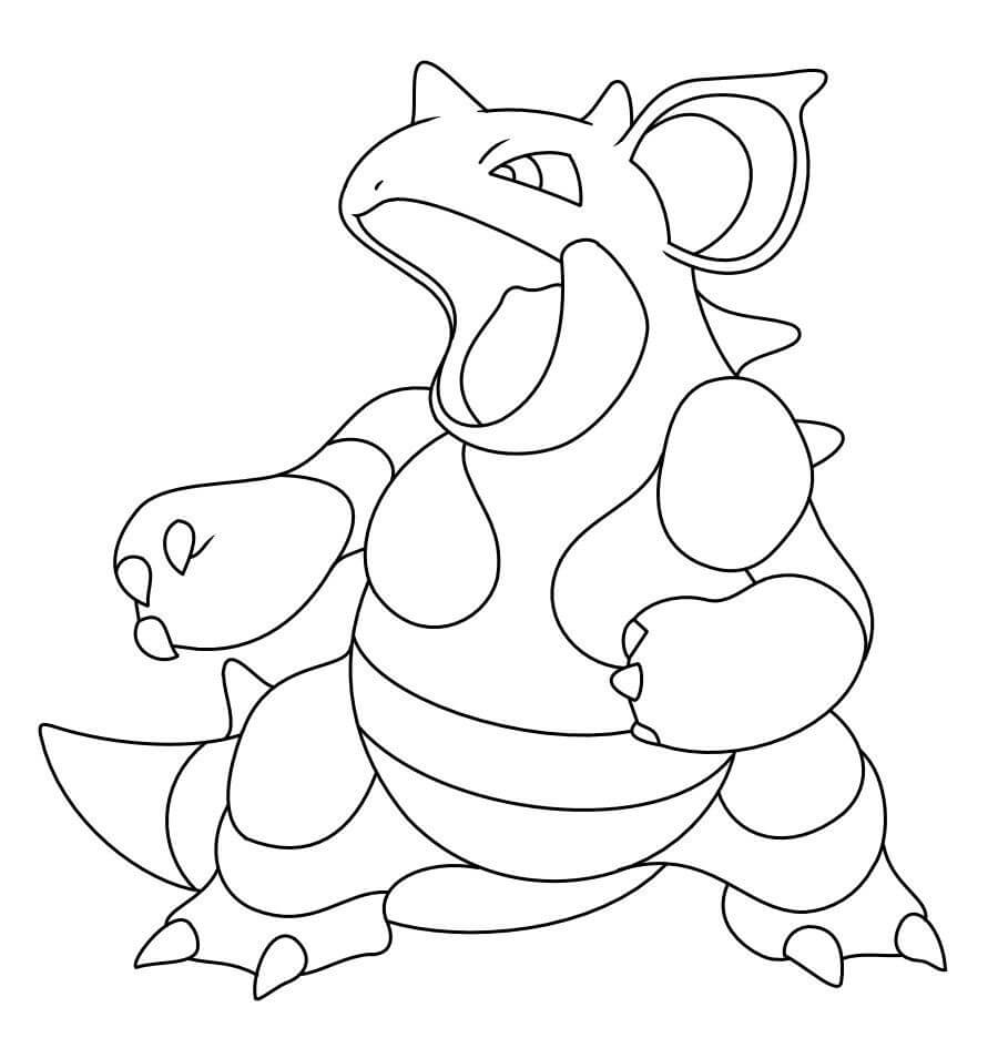 Dibujo de Nidoqueen en Pokémon para Colorear