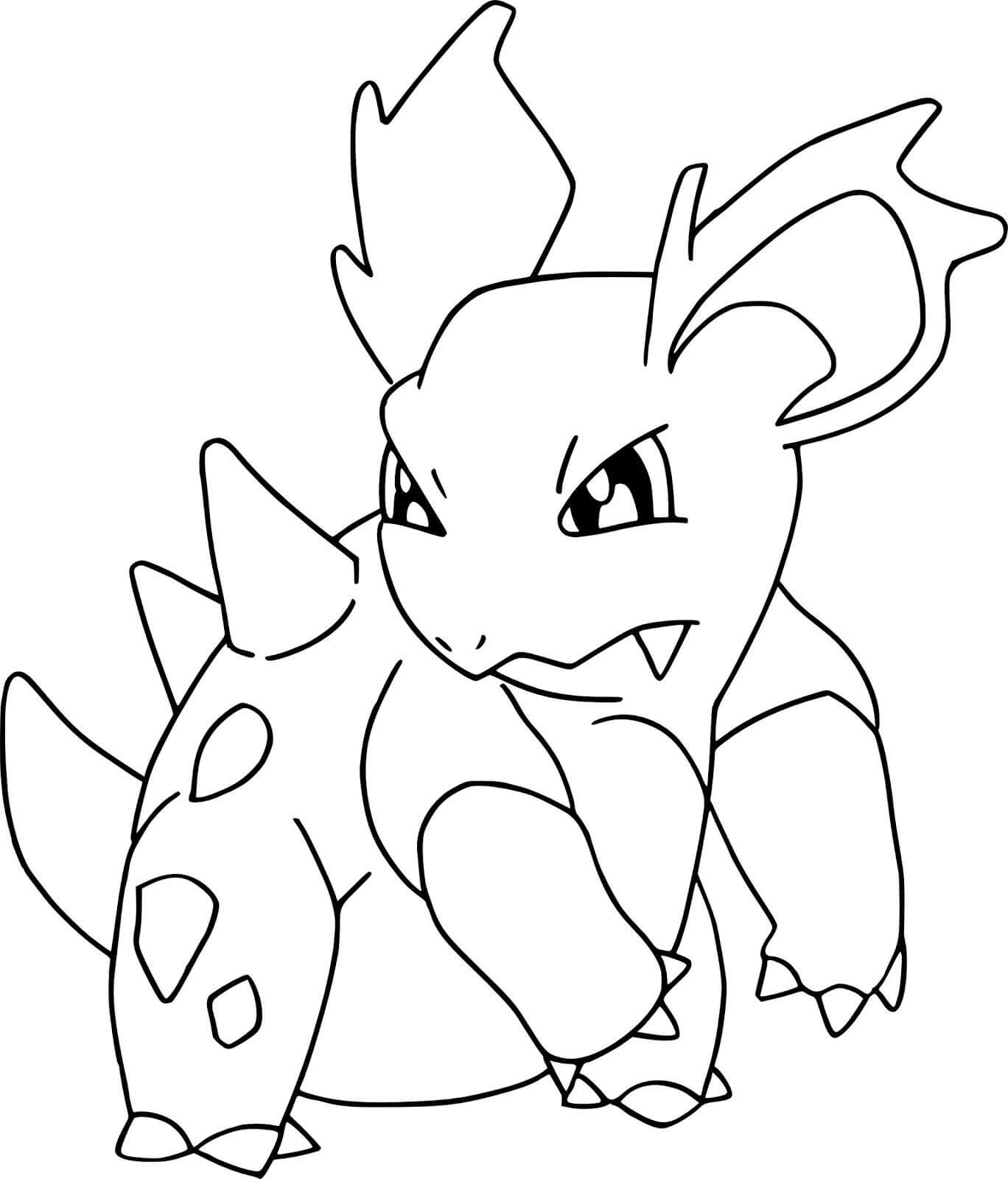 Dibujo de Nidorina en Pokémon para Colorear