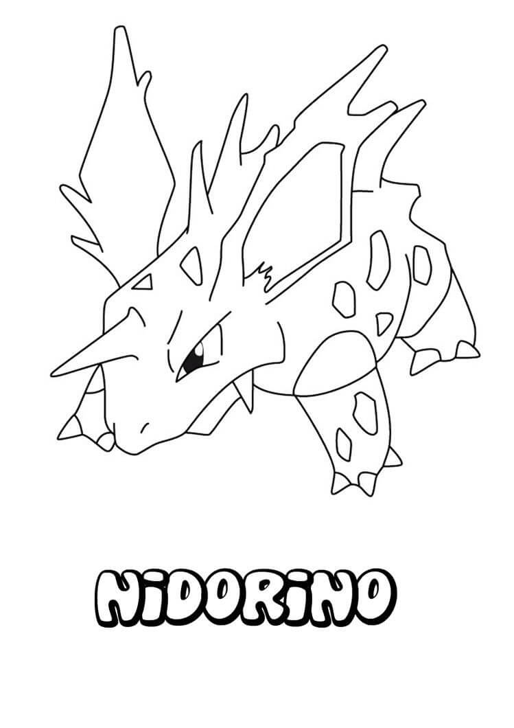 Dibujo de Nidorino en Pokémon para Colorear
