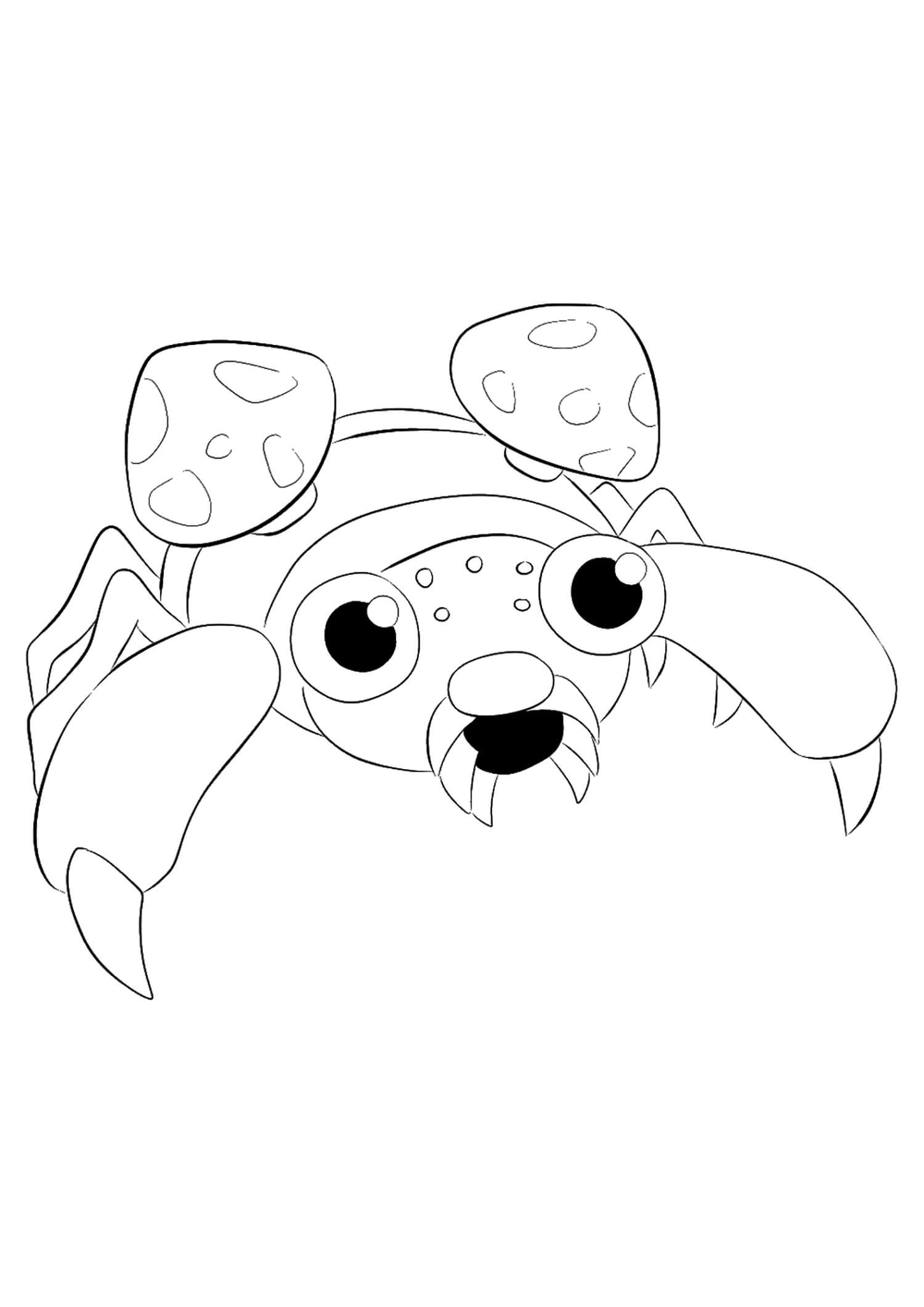 Dibujo de Paras en Pokémon para Colorear