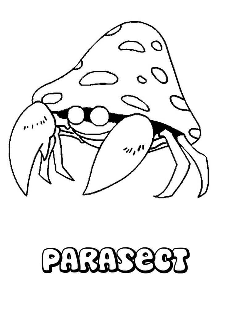 Dibujo de Parasect en Pokémon para Colorear