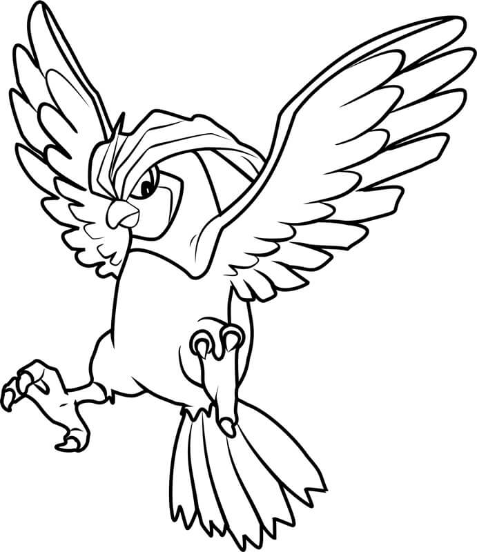 Dibujo de Pidgeot en Pokémon para Colorear