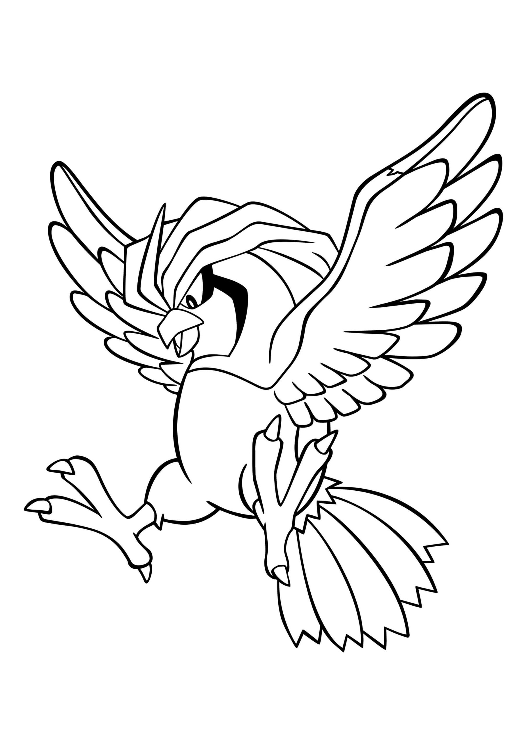 Dibujo de Pidgeotto en Pokémon Scaled para Colorear