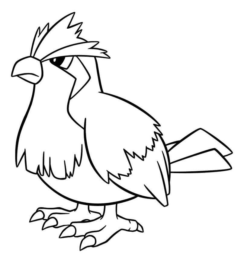 Dibujo de Pidgey en Pokémon para Colorear