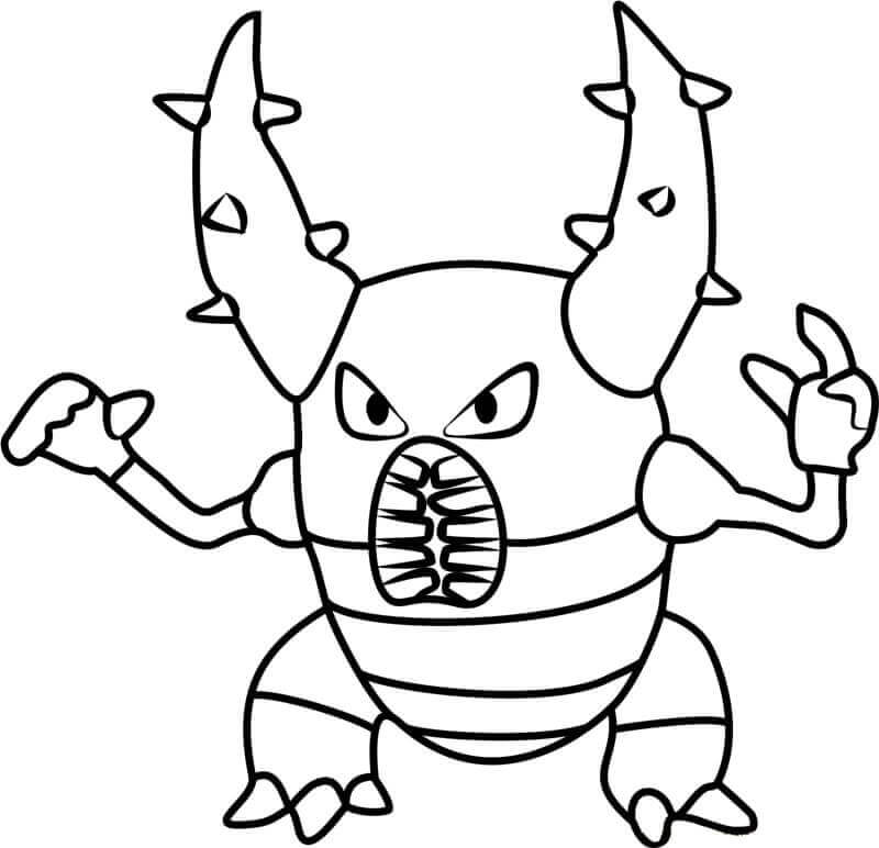 Dibujo de Pinsir en Pokémon para Colorear