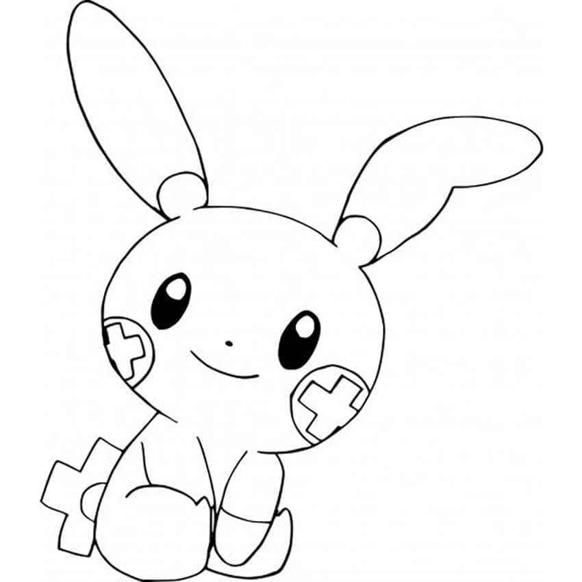 Dibujo de Plusle para Colorear