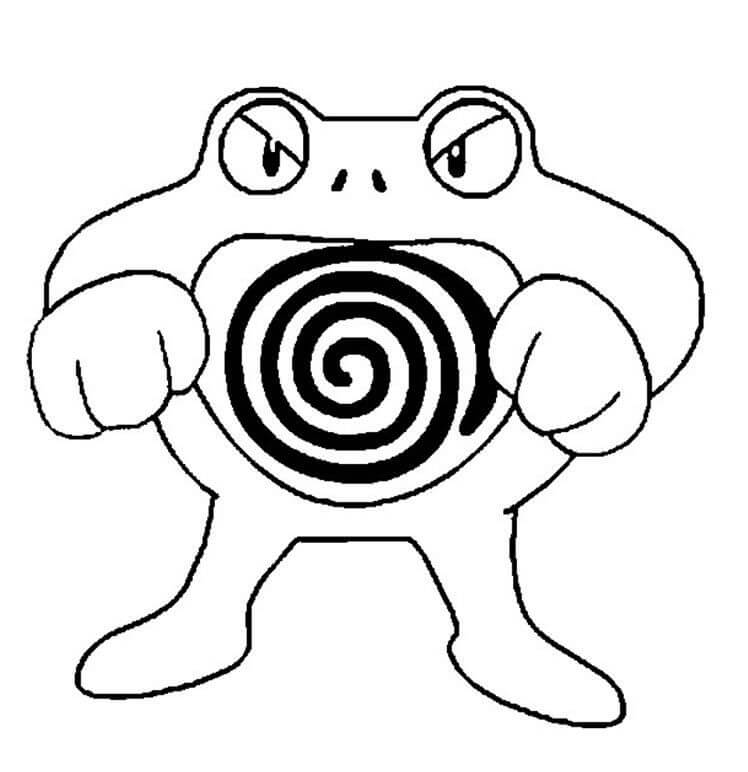 Dibujo de Poliwrath en Pokémon para Colorear