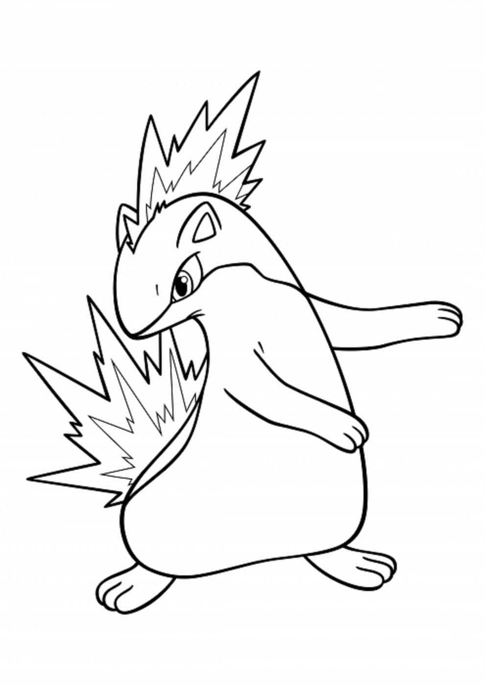 Dibujo de Quilava en Pokémon para Colorear