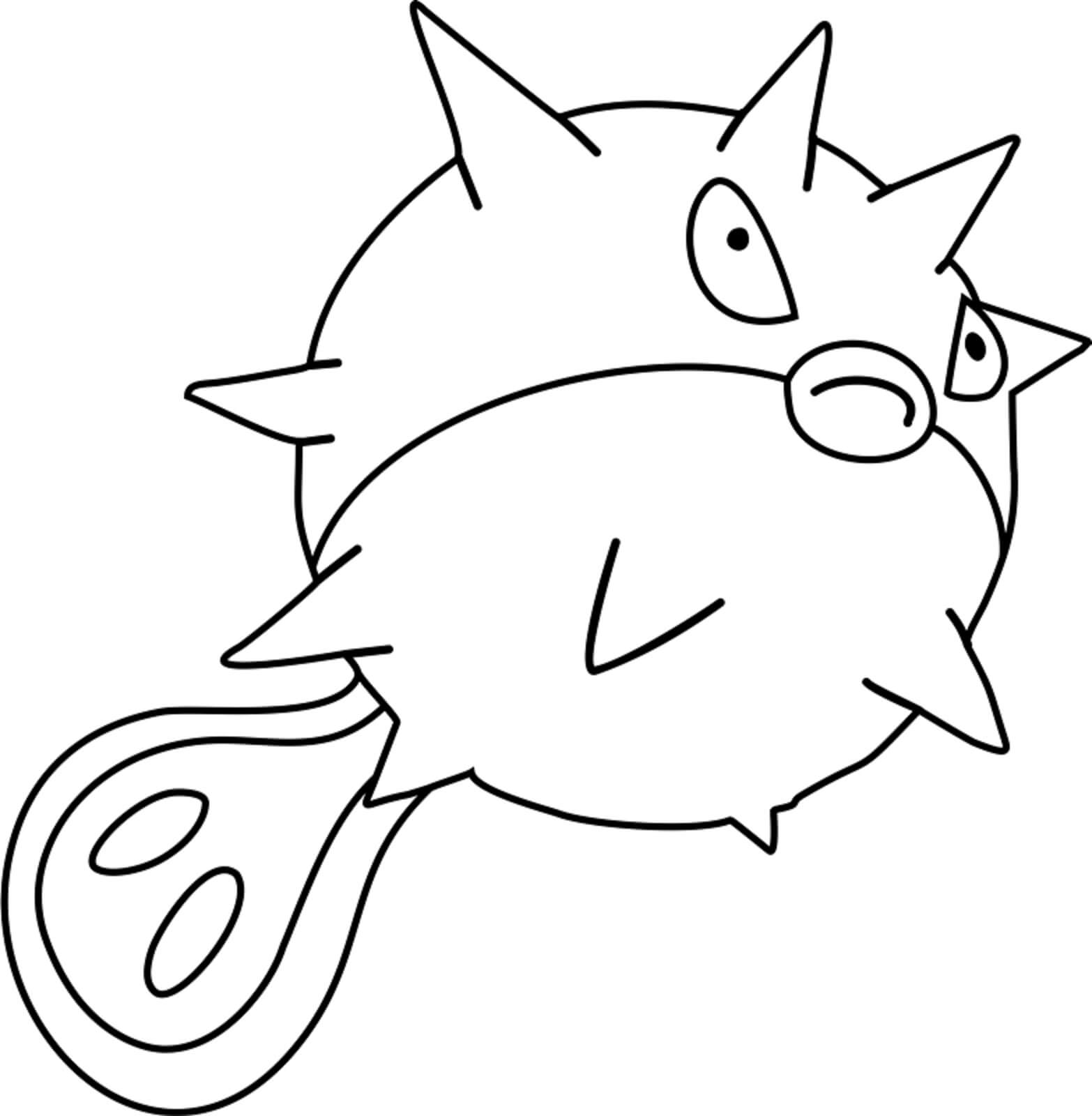 Dibujo de Qwilfish en Pokémon para Colorear