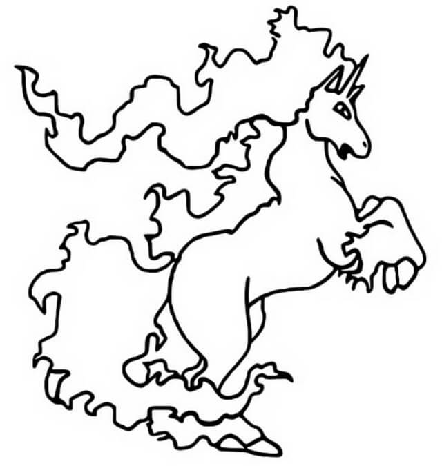 Dibujo de Rapidash para Colorear