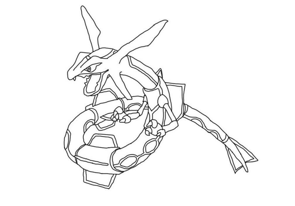 Dibujo de Rayquaza para Colorear
