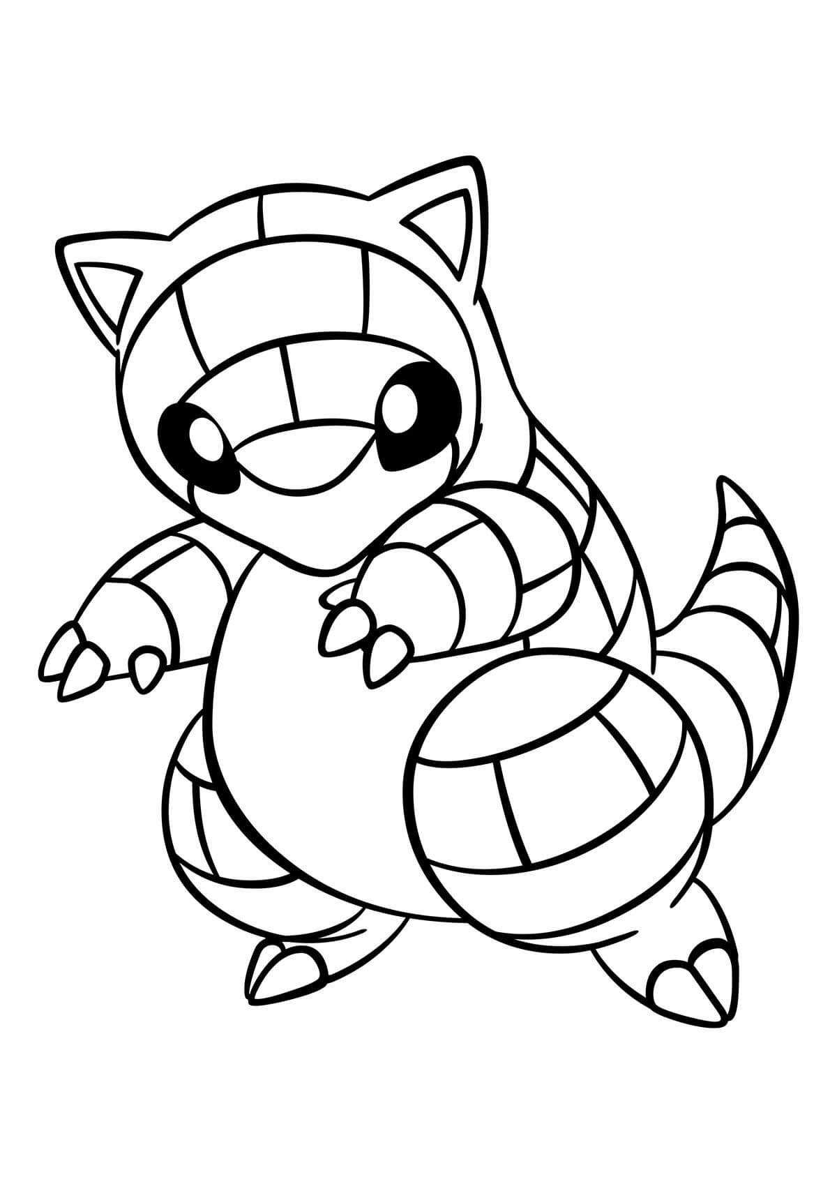 Dibujo de Sandshrew en Pokémon para Colorear
