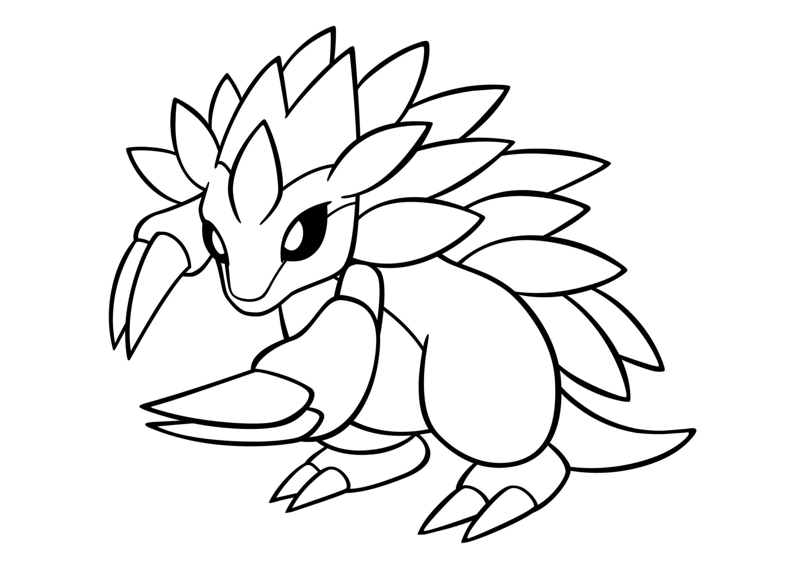 Dibujo de Sandslash en Pokémon Scaled para Colorear