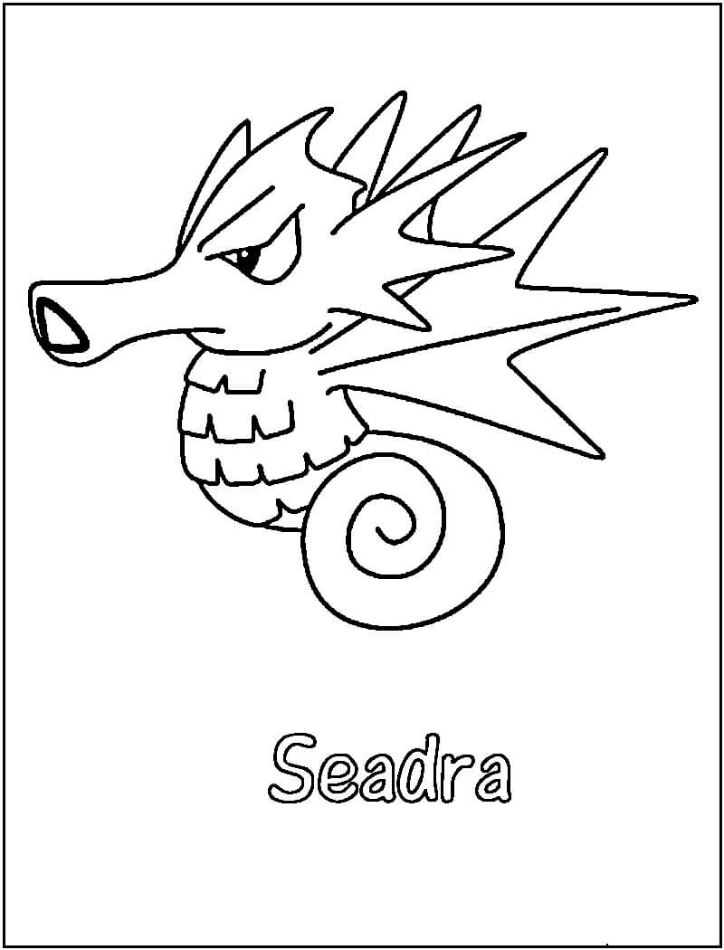 Dibujo de Seadra en Pokémon para Colorear