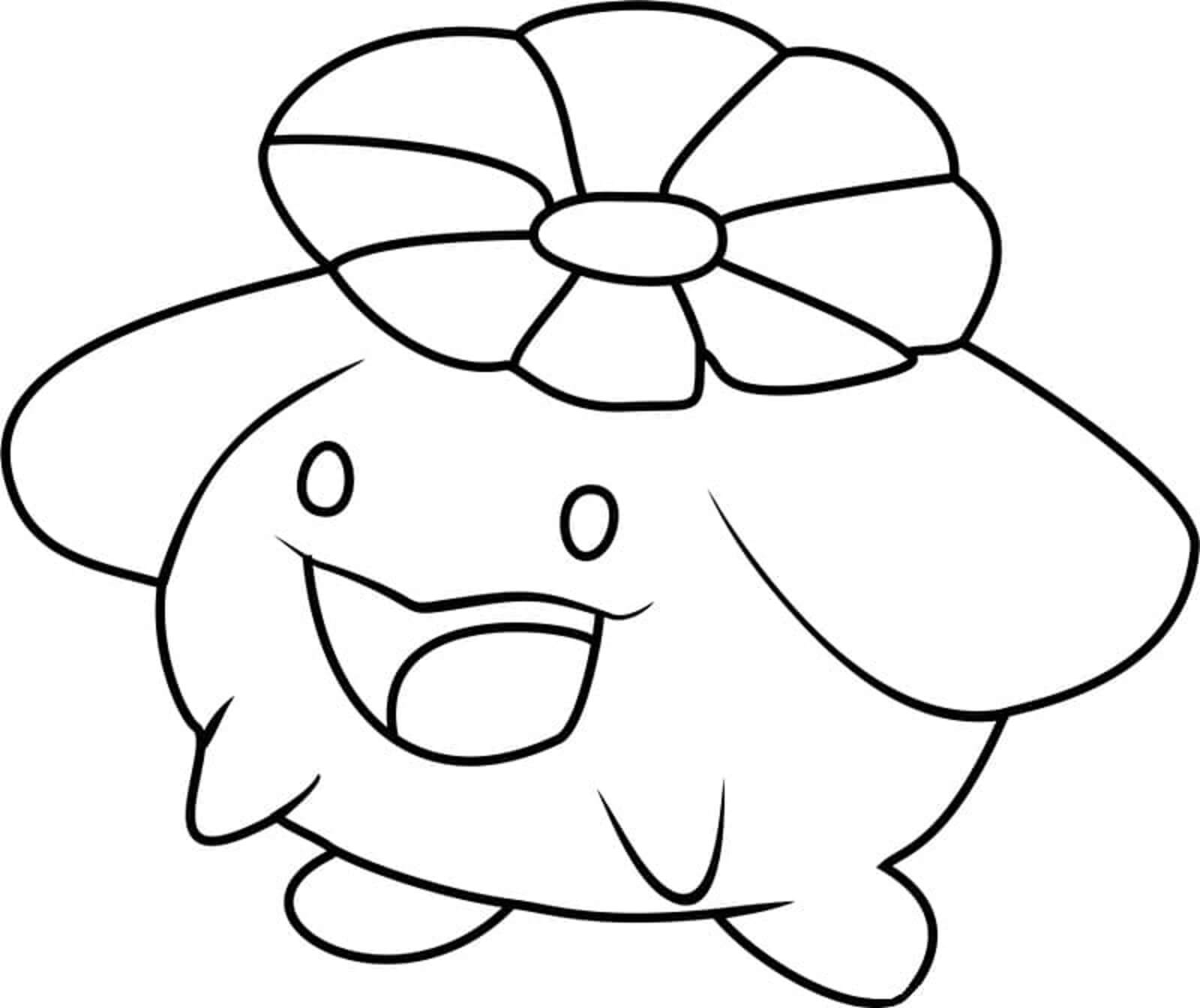 Dibujo de Skiploom en Pokémon para Colorear