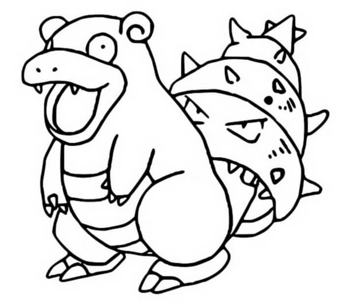Dibujo de Slowbro para Colorear