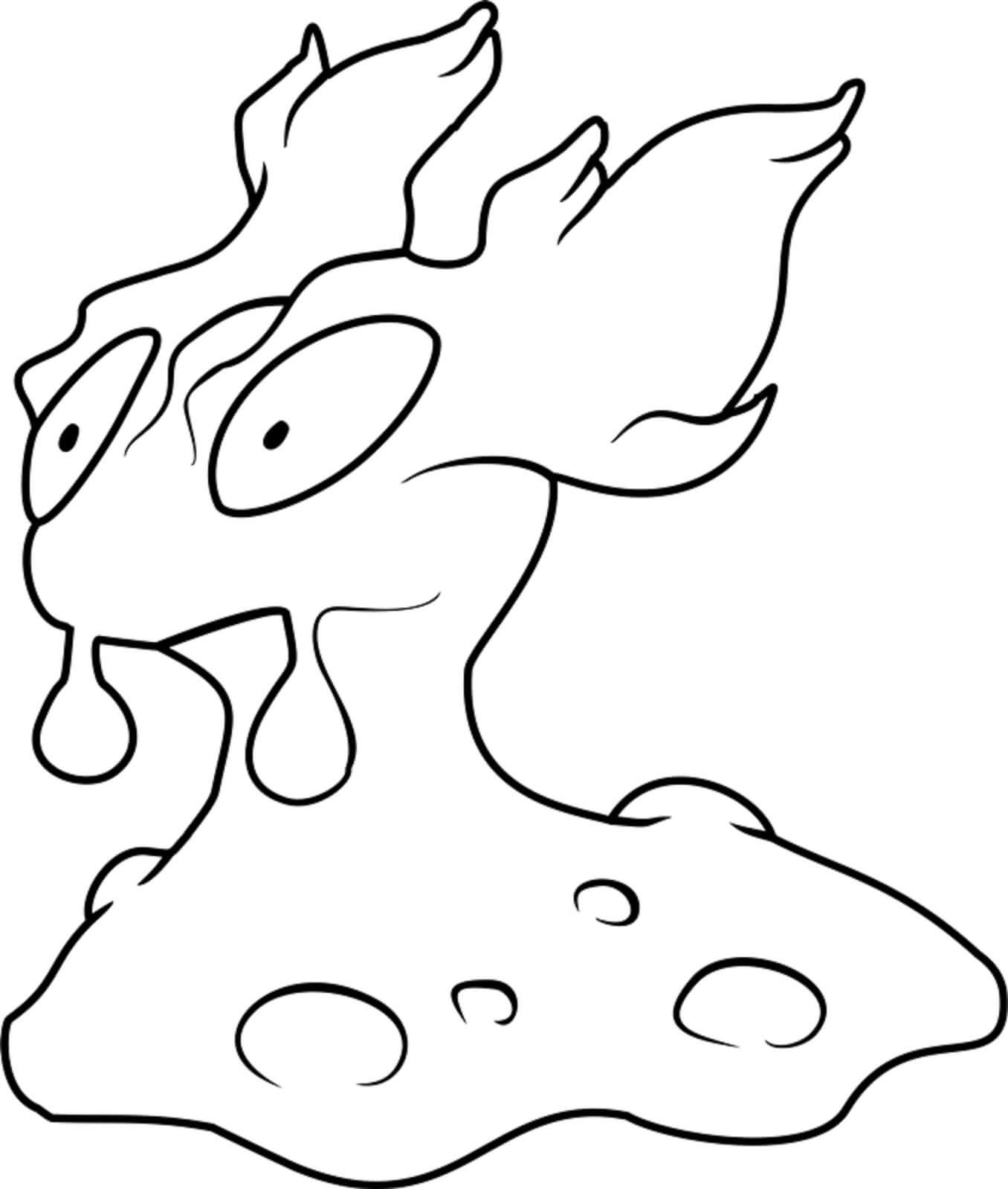 Dibujo de Slugma en Pokémon para Colorear